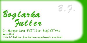 boglarka fuller business card